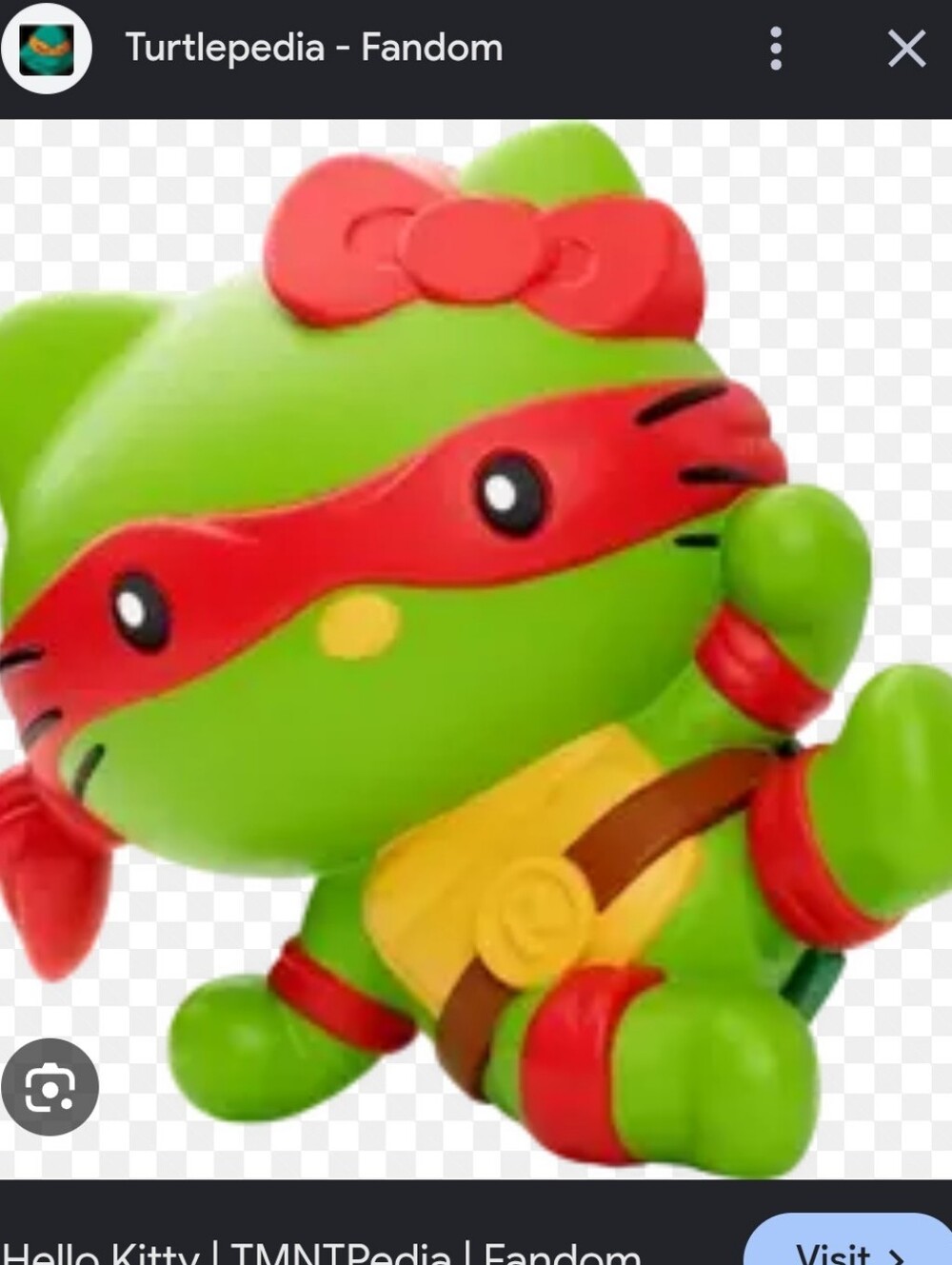 Hello Kitty x TMNT Happy Meal Toy - #8 Raphael (Green) Sanrio Hello Kitty New